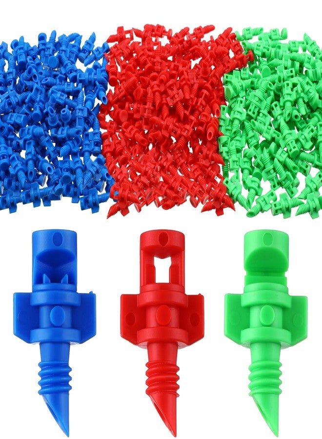Tujoe 300 Pcs Misting Nozzle Sprayer 90/180/360 Degree Atomizing Micro Sprinklers Drip Ring Irrigation Emitters Sprinkler Nozzle Refraction Drip Emitters for Garden Agriculture Lawn - Image 1